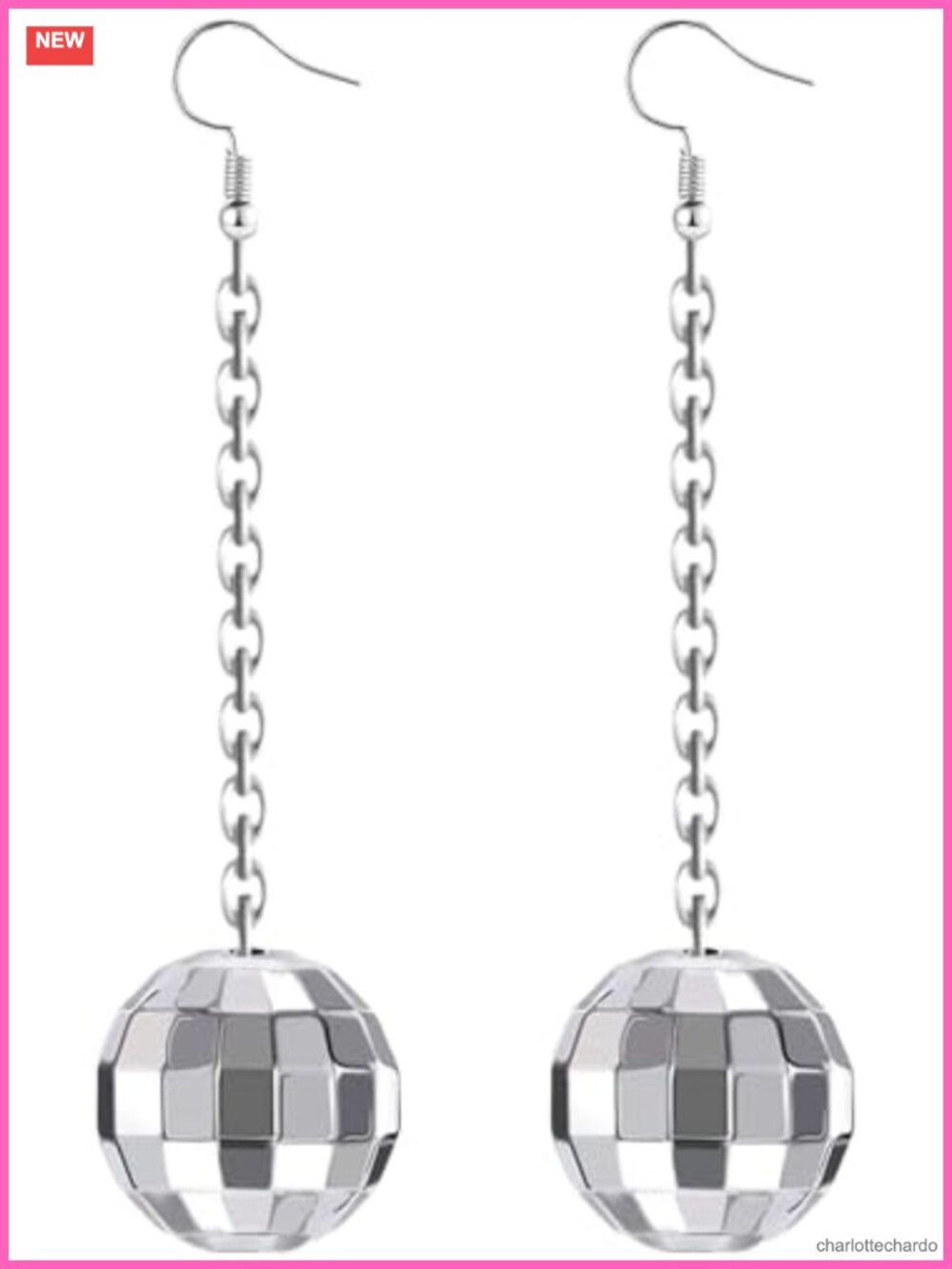 Disco Ball Earrings Costume Accessory